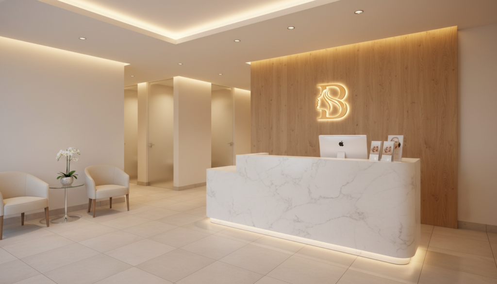 Bright Balance Wellness clinic reception and client consultation area