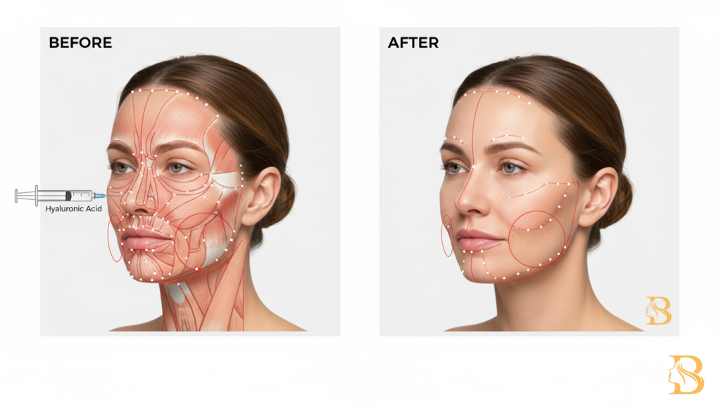 Dermal fillers London treatment using hyaluronic acid for facial enhancement