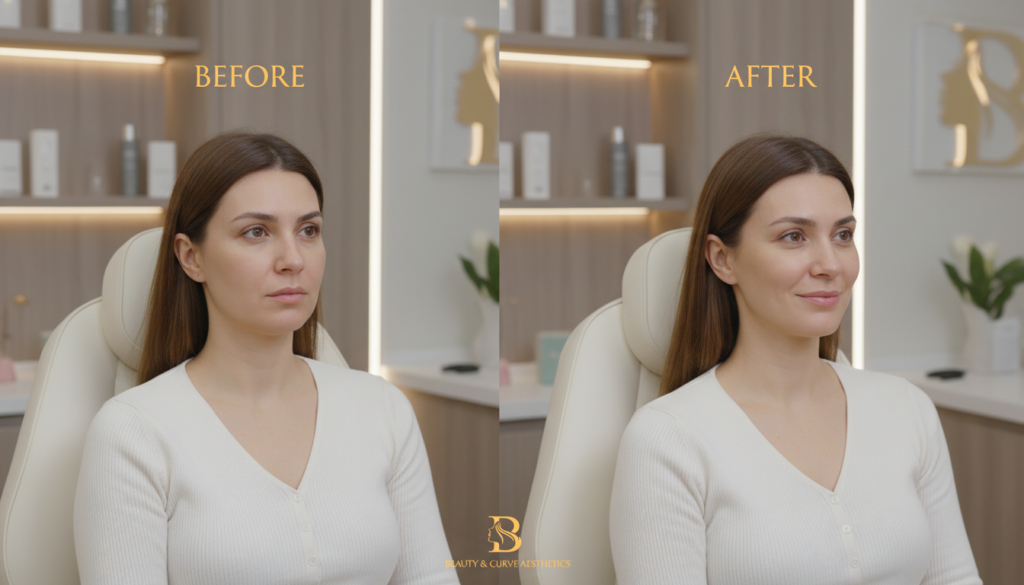 Double chin fat dissolving injections before and after London