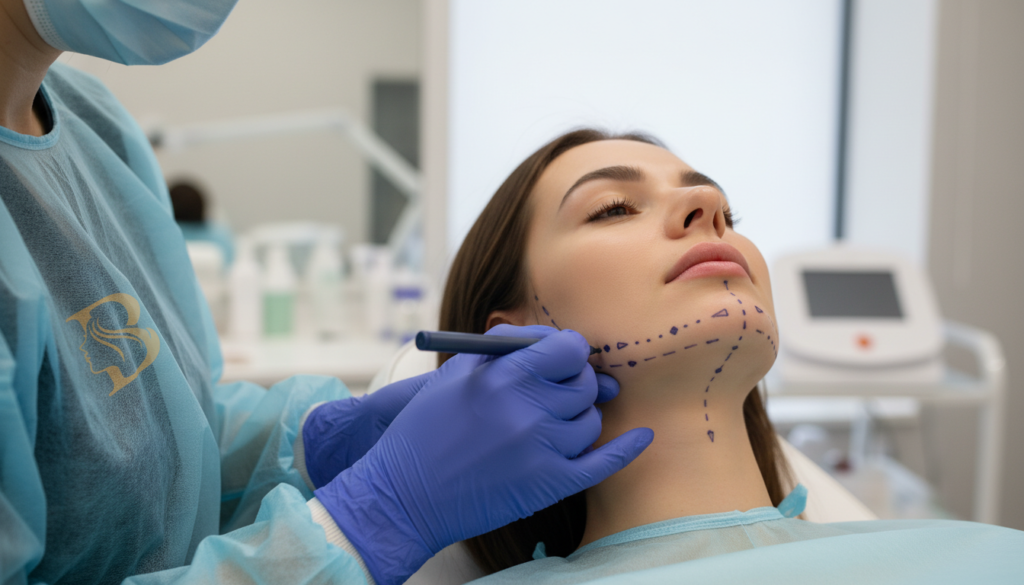 Precision fat dissolving injections for jawline contouring in London