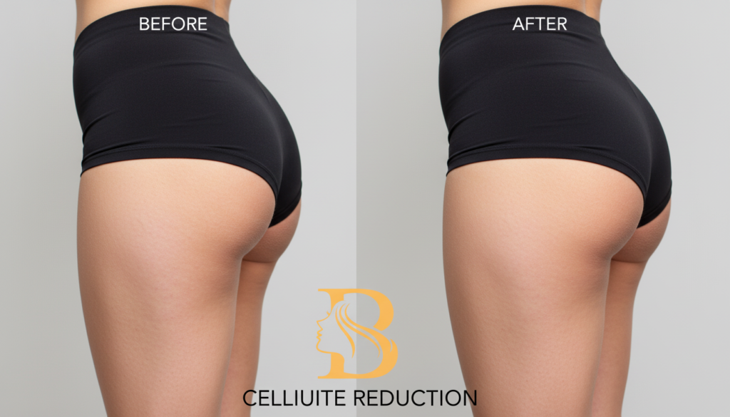 Vacuum massage before and after cellulite reduction results London