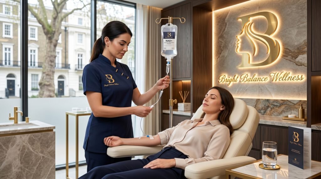 NAD+ IV Drip London treatment at Bright Balance Wellness
