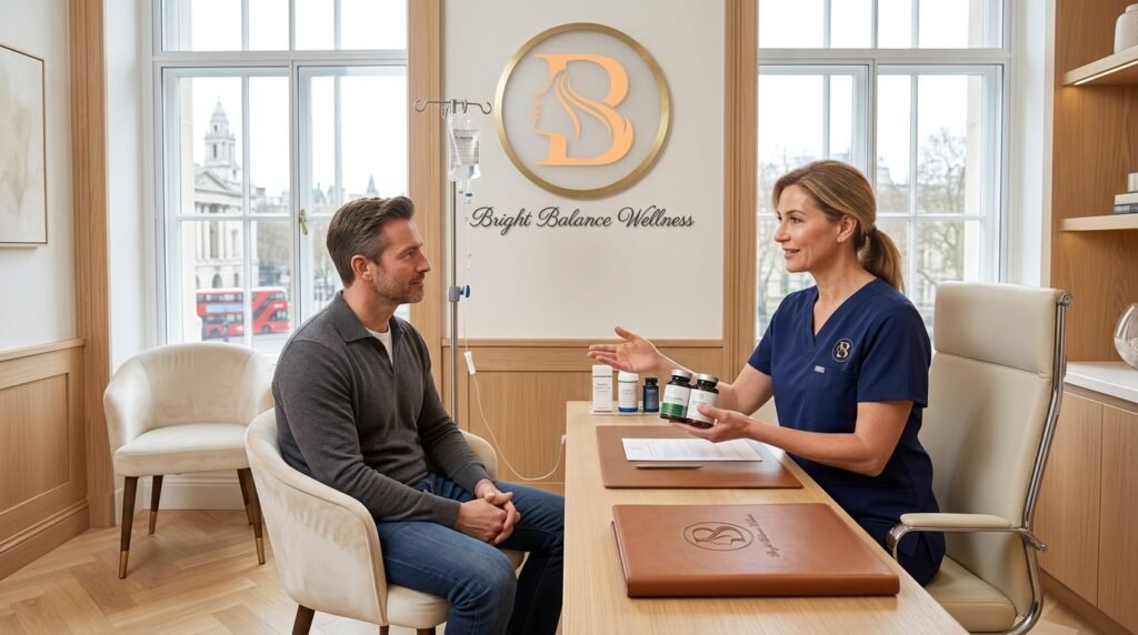 IV Drip vs Oral Vitamins comparison at Bright Balance Wellness London